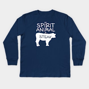 Spirit Animal - Steak Kids Long Sleeve T-Shirt